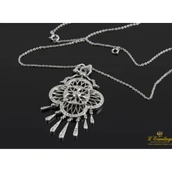 COLLARES Gargantilla oro blanco diamantes