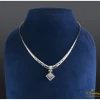 COLLARES Gargantilla oro blanco con colgante de  diamantes