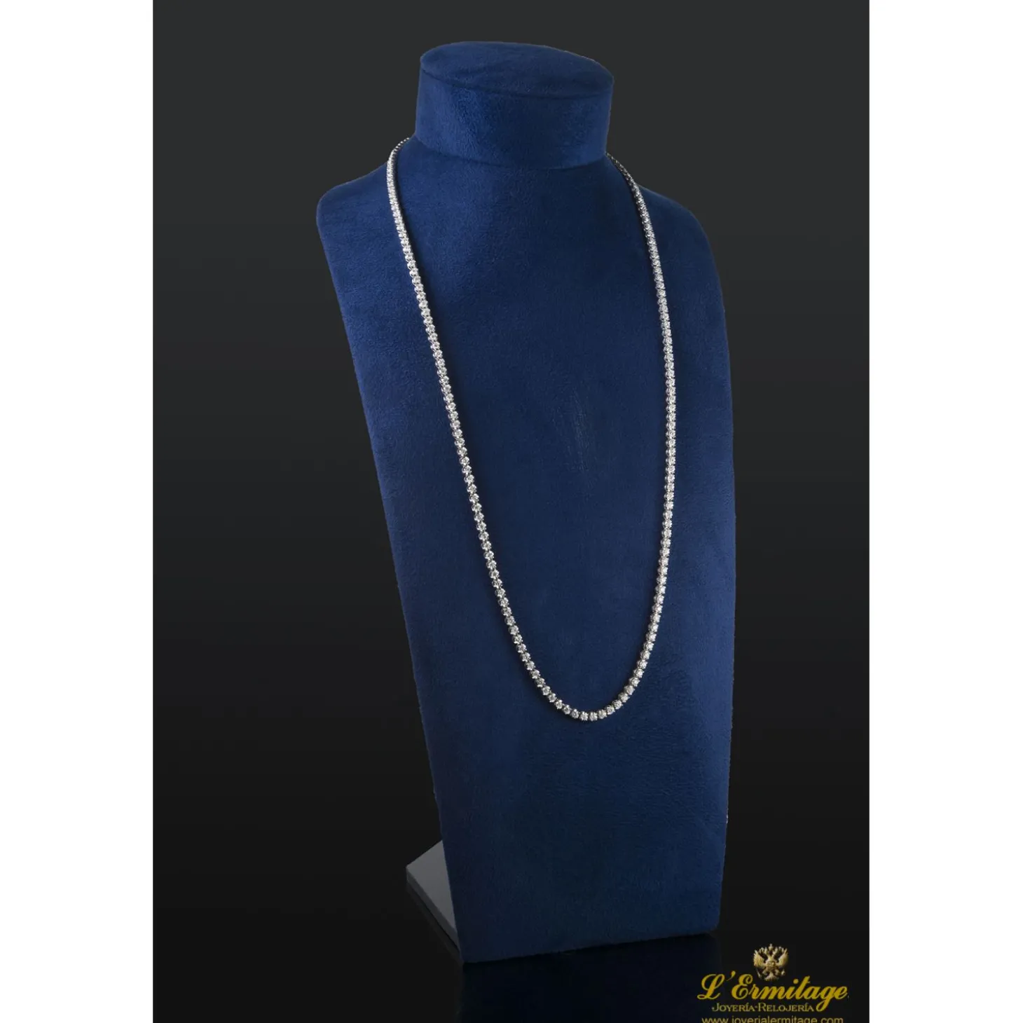 COLLARES Gargantilla riviere oro blanco y diamantes