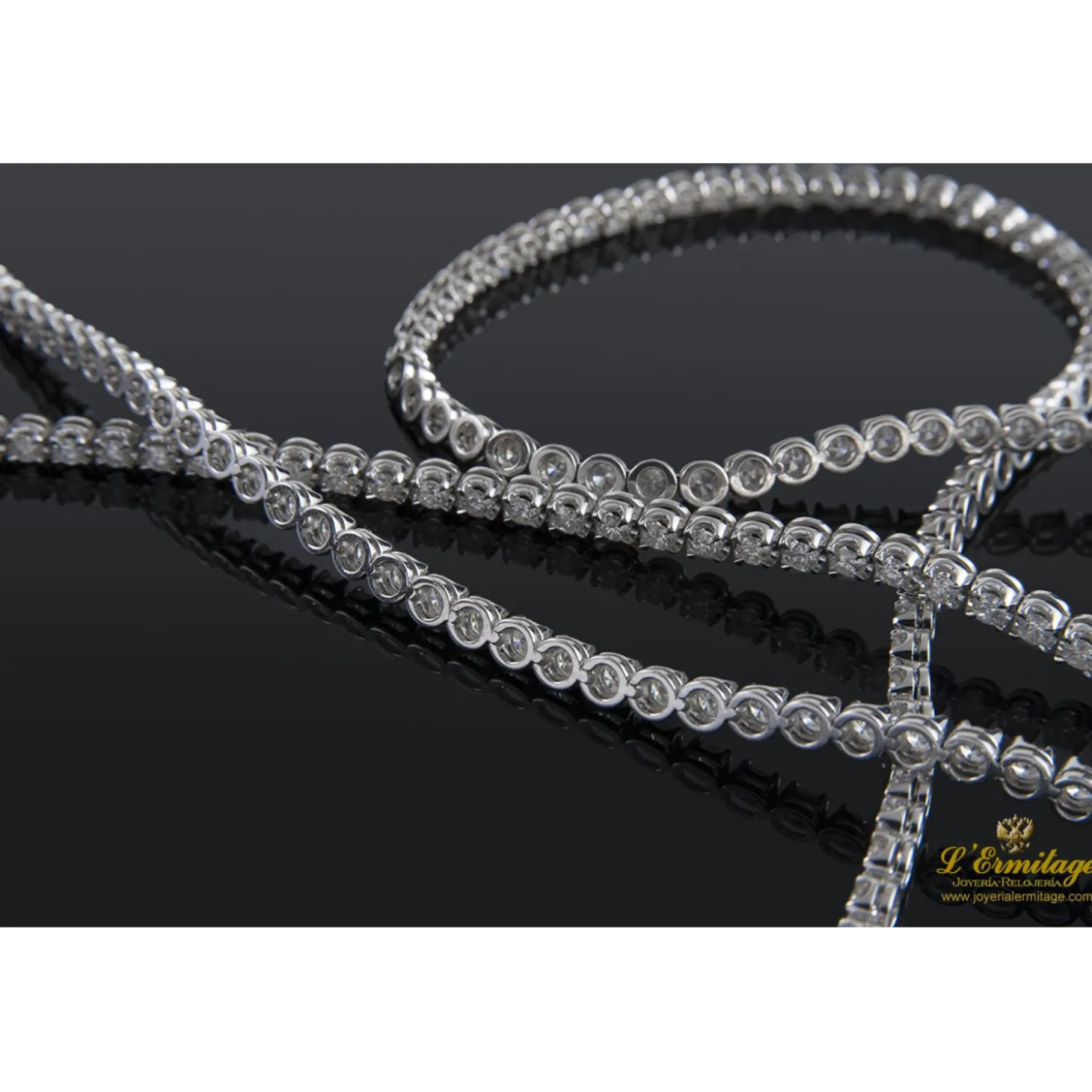COLLARES Gargantilla riviere oro blanco y diamantes