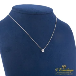 COLLARES Gargantilla solitario antigua oro blanco