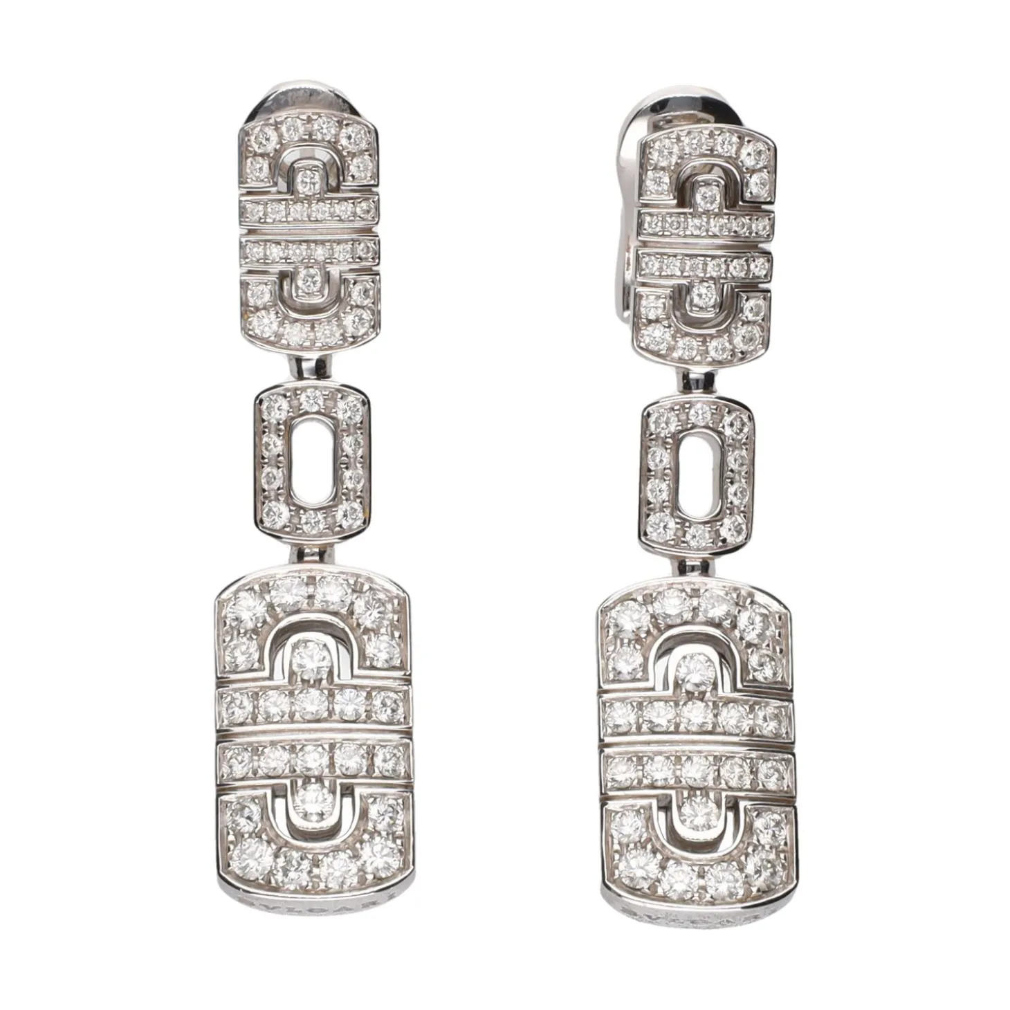 CONJUNTOS DE JOYAS Conjunto bulgari de la colección paréntesi revolution en oro blanco y brillantes.
