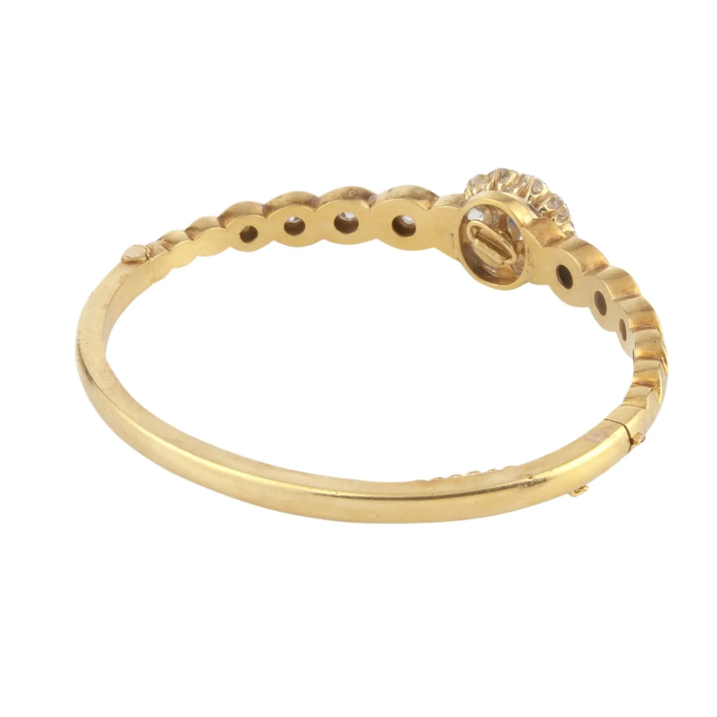 CONJUNTOS DE JOYAS Juego de pendientes, pulsera y sortija antiguos desmontables oro amarillo zafiros y orla de diamantes