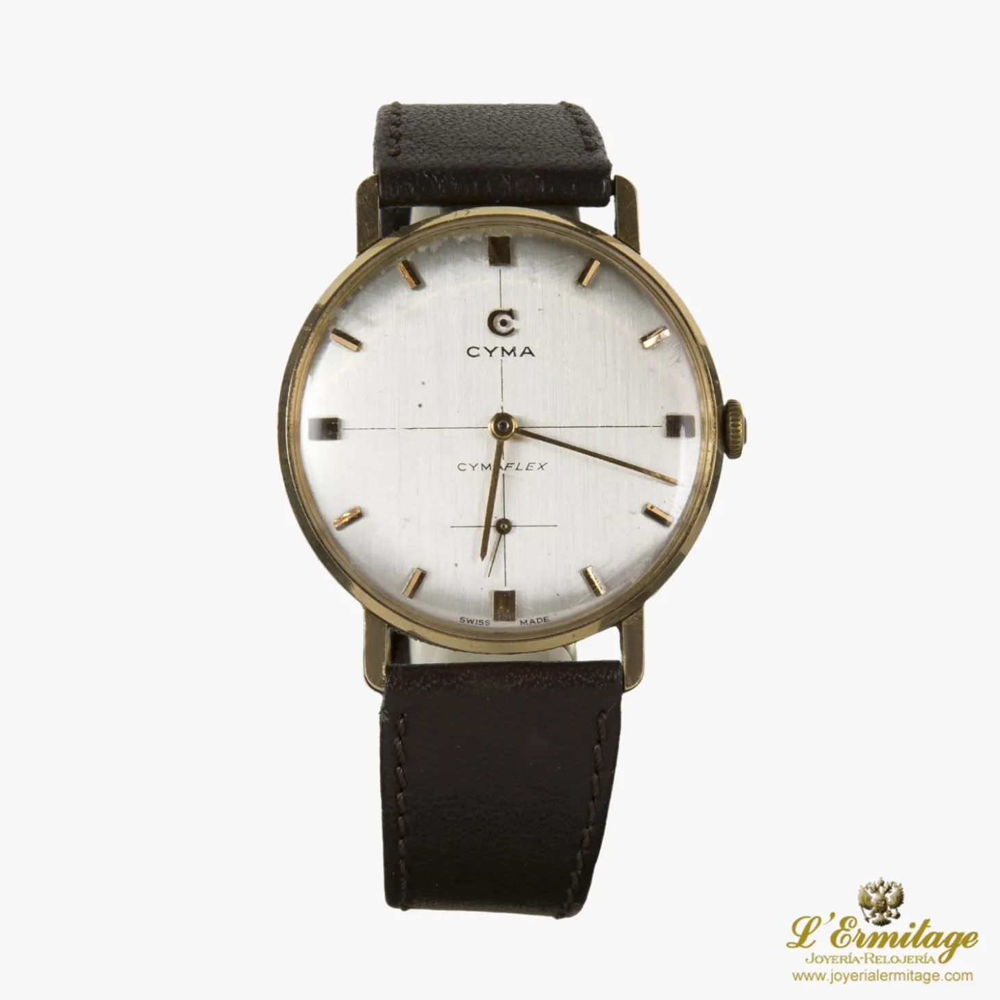 CYMA Cymaflex oro amarillo cuerda manual caballero 34mm