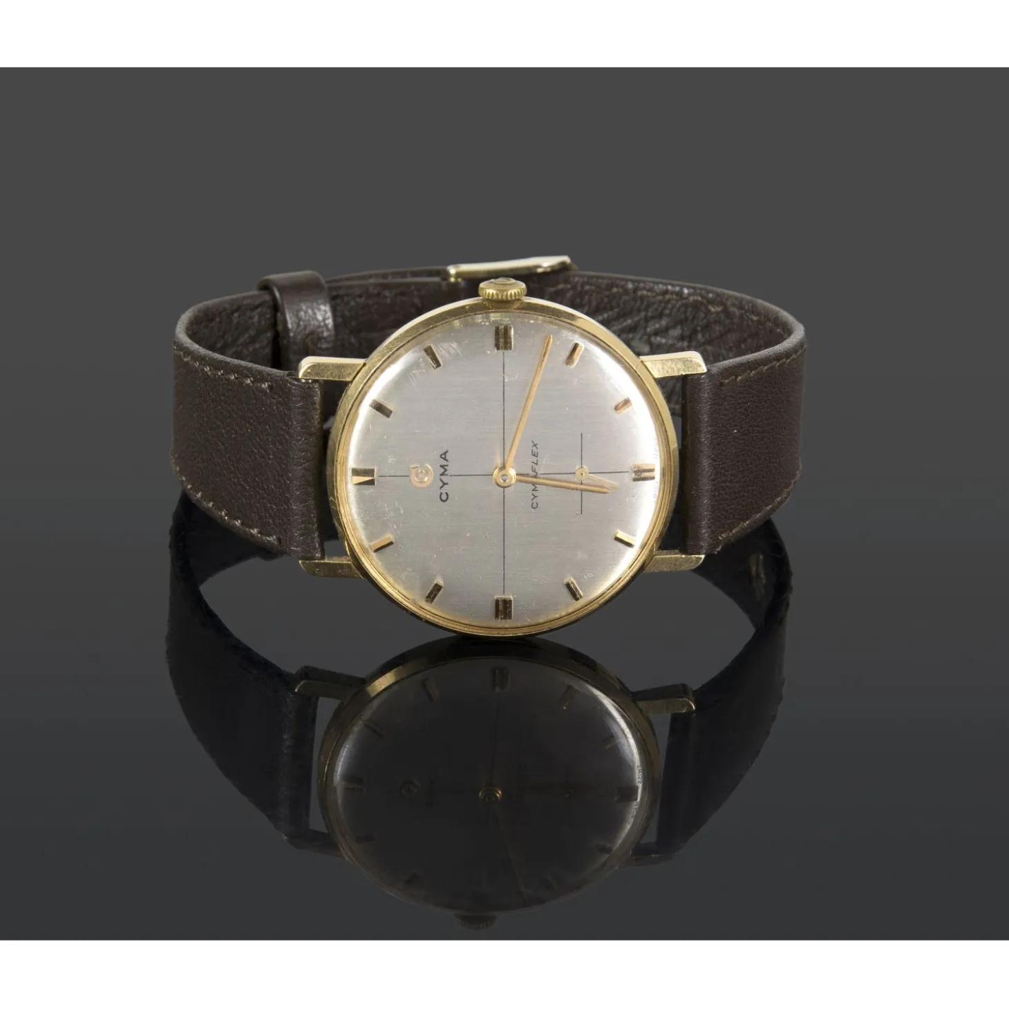 CYMA Cymaflex oro amarillo cuerda manual caballero 34mm