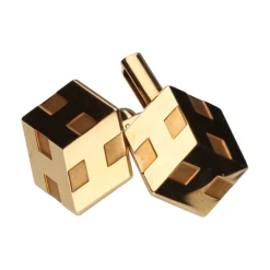 GEMELOS Gemelos hexagonales de hermés en oro rosa.