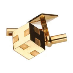 GEMELOS Gemelos hexagonales de hermés en oro rosa.