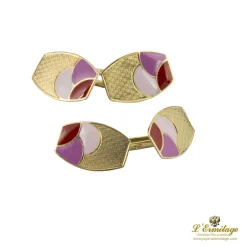 GEMELOS Gemelos oro amarillo y esmalte