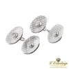 GEMELOS Gemelos ovalados oro blanco y diamantes