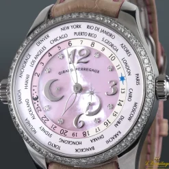 GIRARD PERREGAUX World time acero y diamantes automatico señora