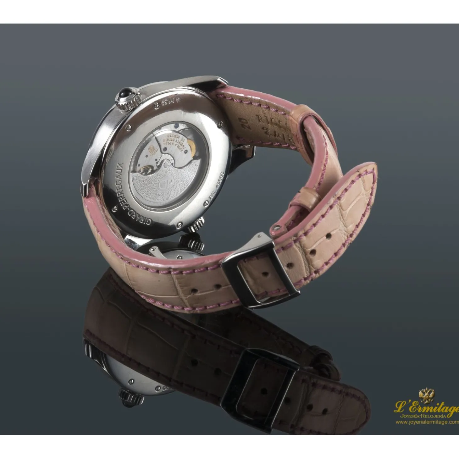 GIRARD PERREGAUX World time acero y diamantes automatico señora