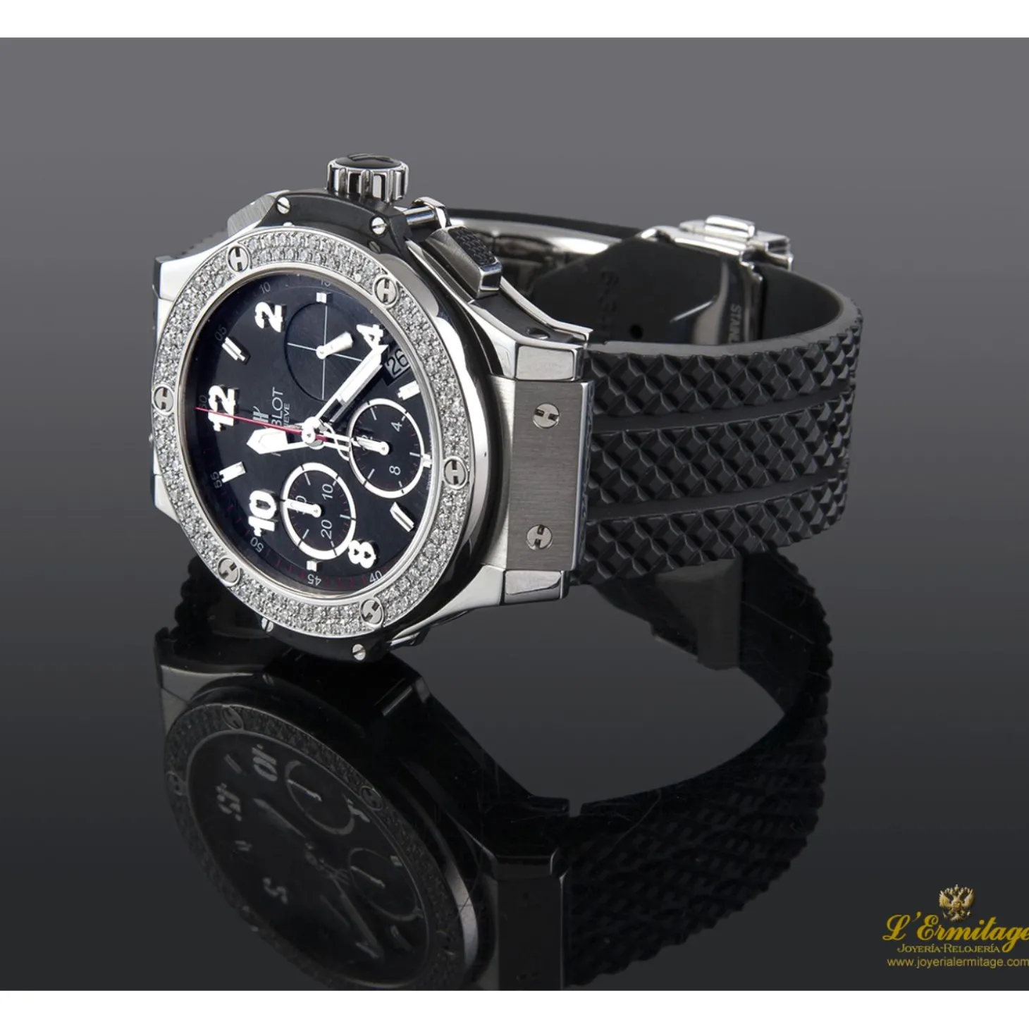 HUBLOT Big bang acero y diamantes