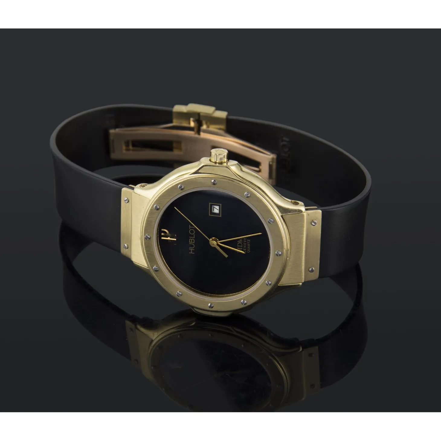 HUBLOT Classic oro amarillo cuarzo cadete