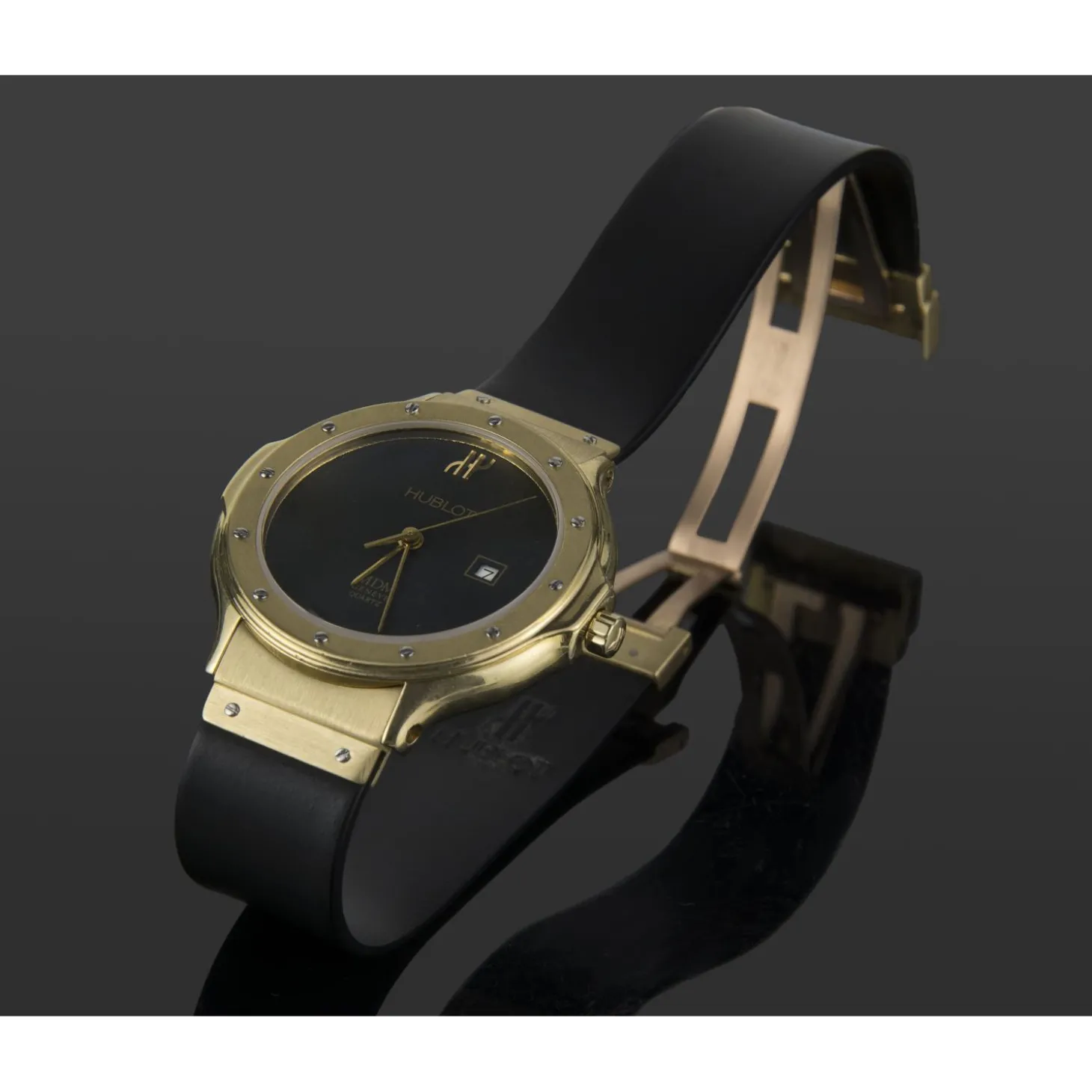 HUBLOT Classic oro amarillo cuarzo cadete
