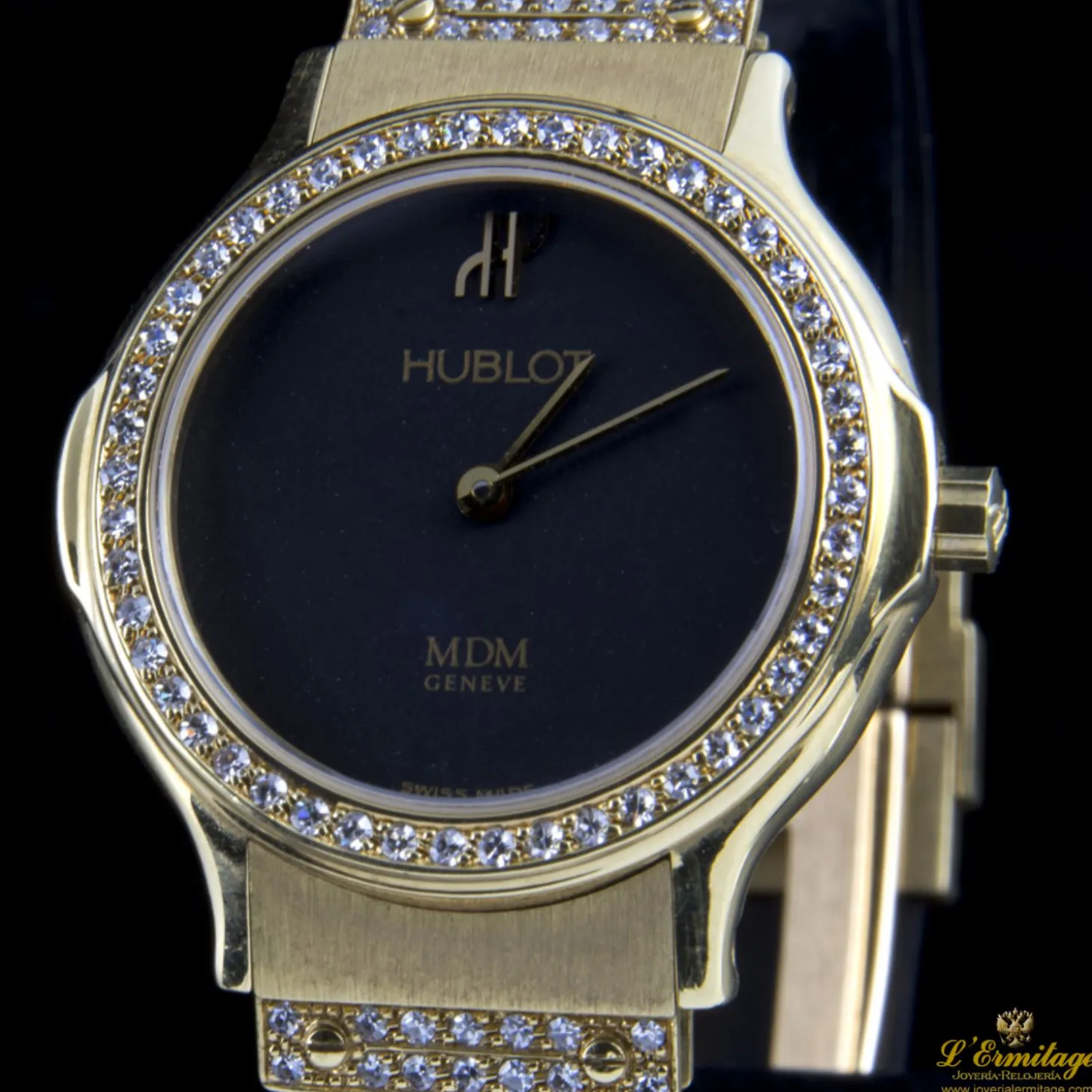 HUBLOT Classic oro amarillo y diamantes cuarzo señora