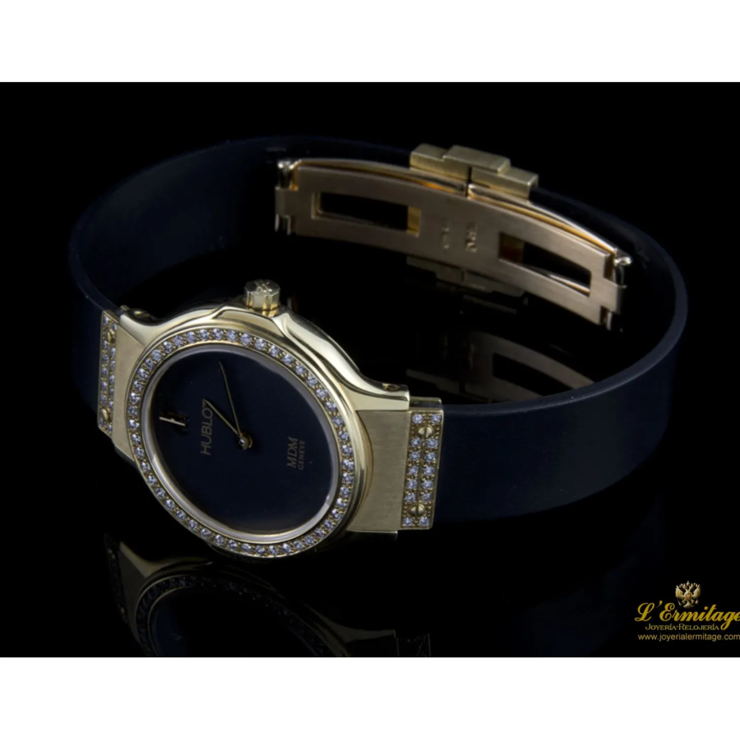 HUBLOT Classic oro amarillo y diamantes cuarzo señora