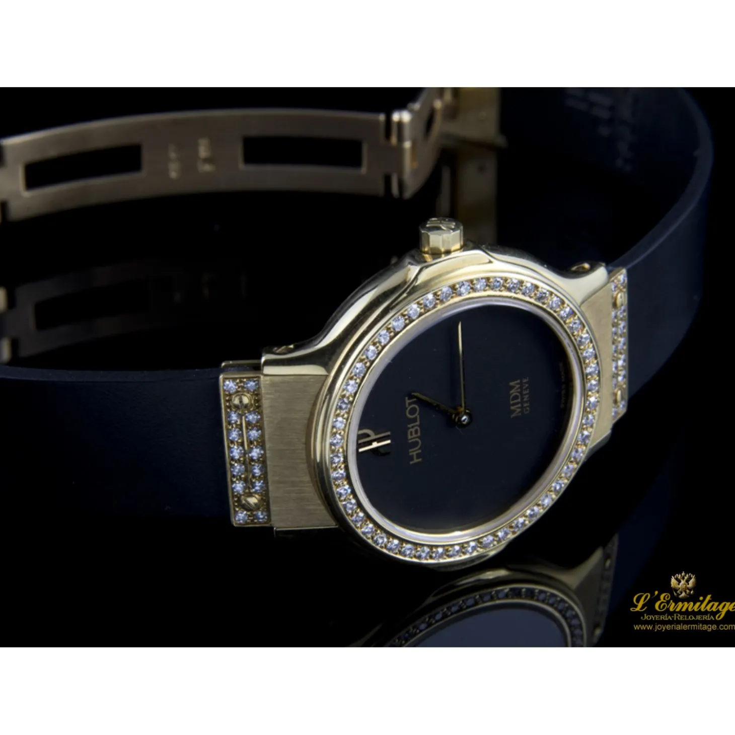 HUBLOT Classic oro amarillo y diamantes cuarzo señora