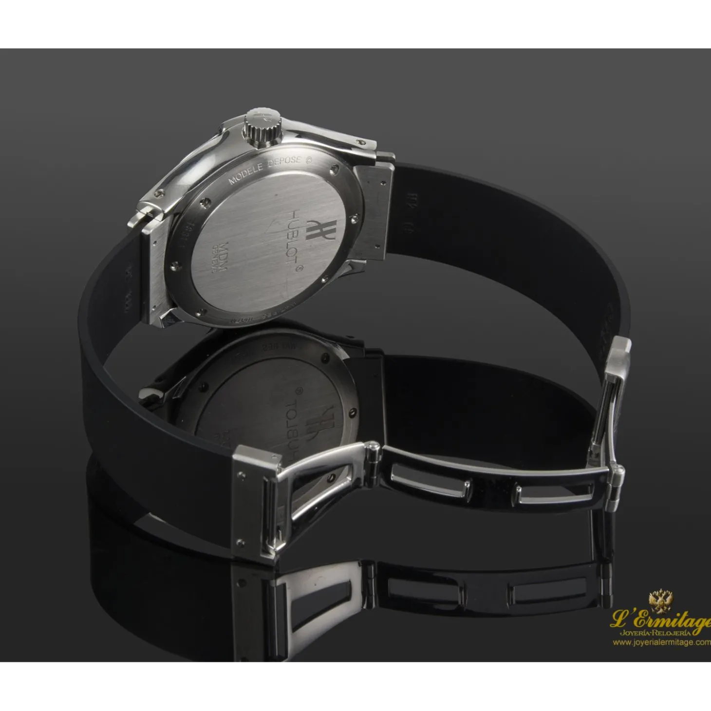 HUBLOT Elegant reserva de marcha acero 40mm.