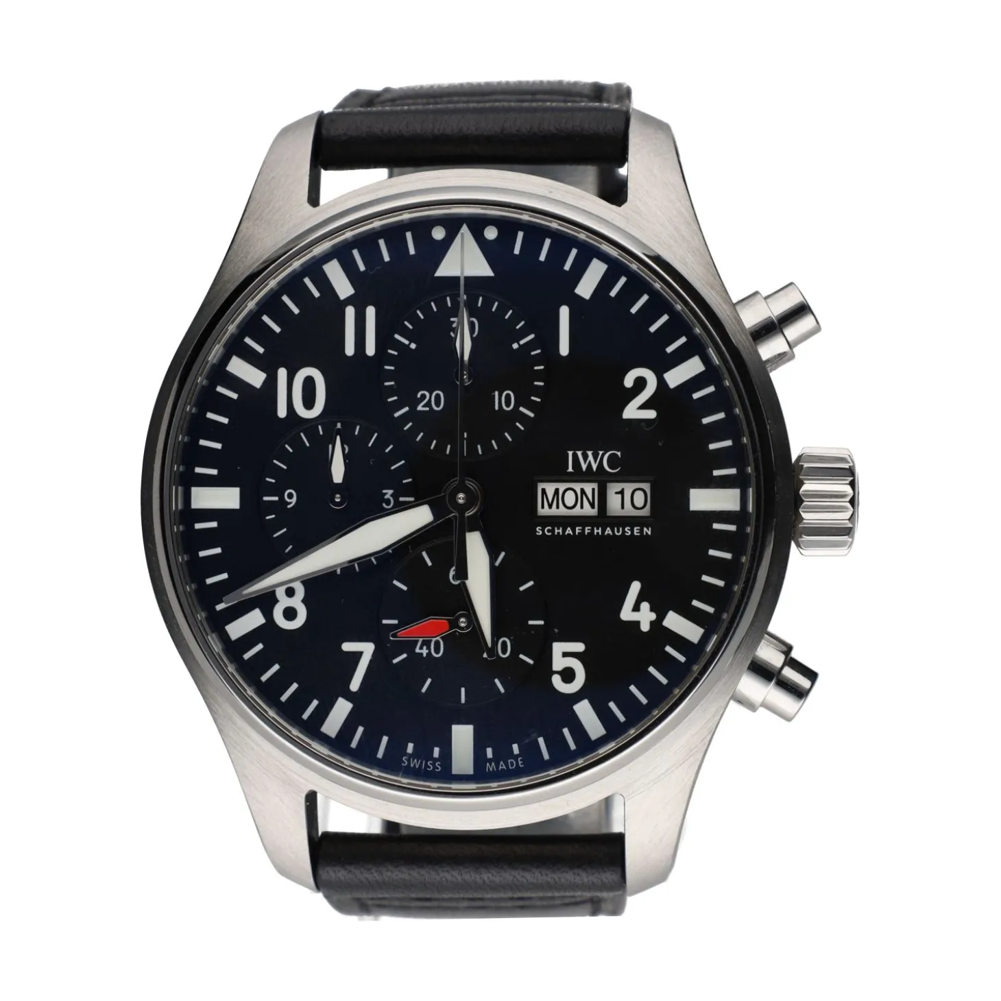 IWC Chronoraph pilots day date acero 43mm.