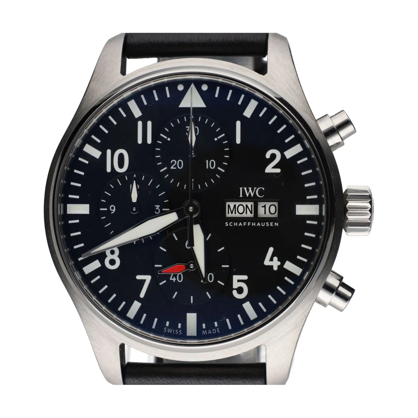 IWC Chronoraph pilots day date acero 43mm.