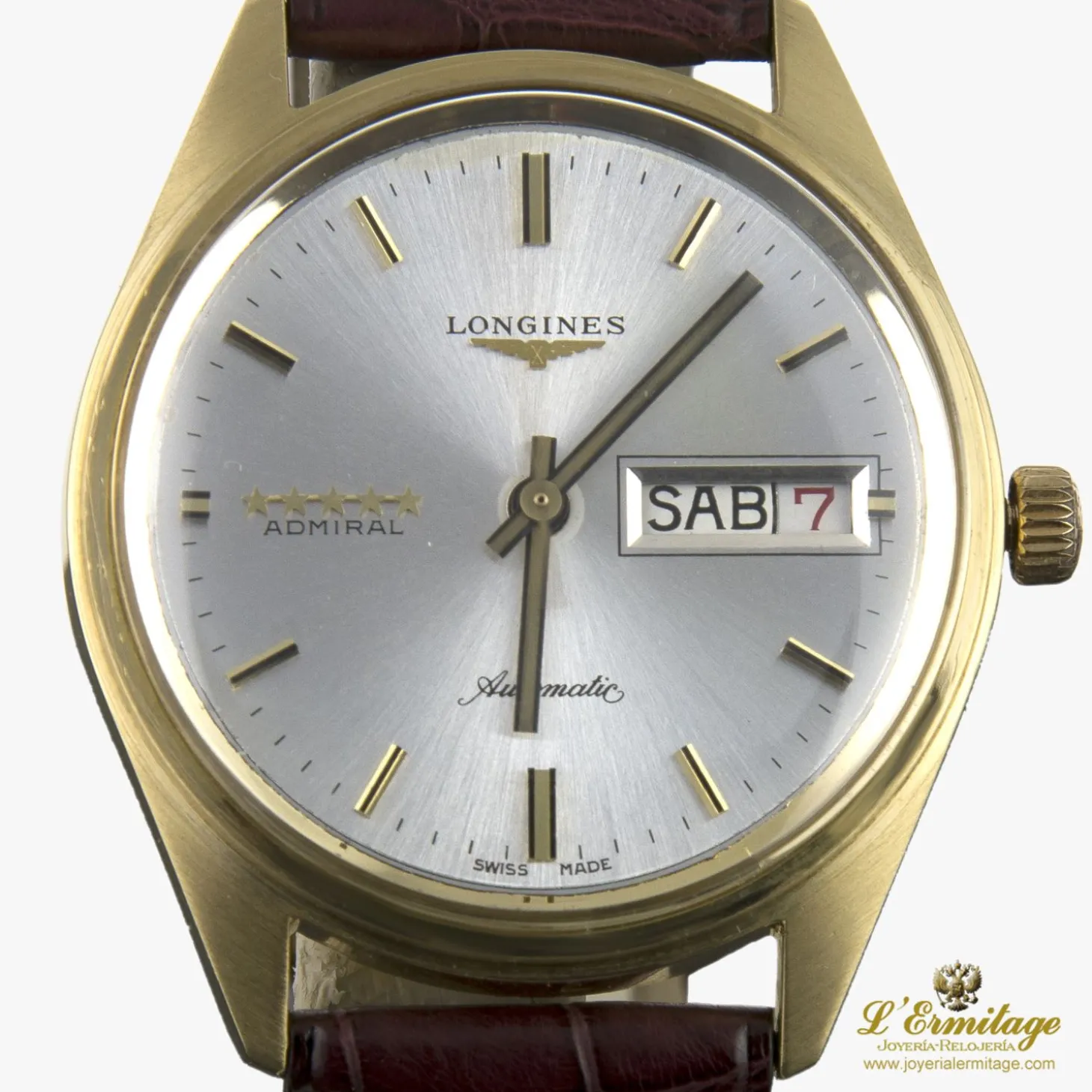 LONGINES Admiral day-date oro amarillo automático caballero 35mm