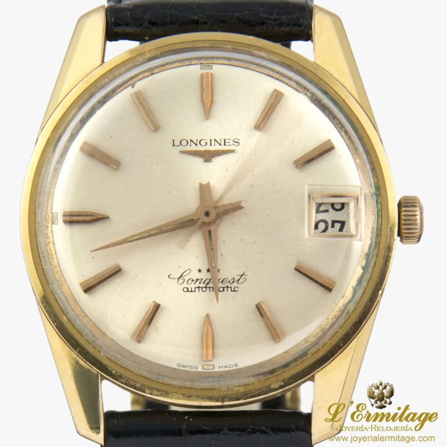 LONGINES Conquest automático oro amarillo.