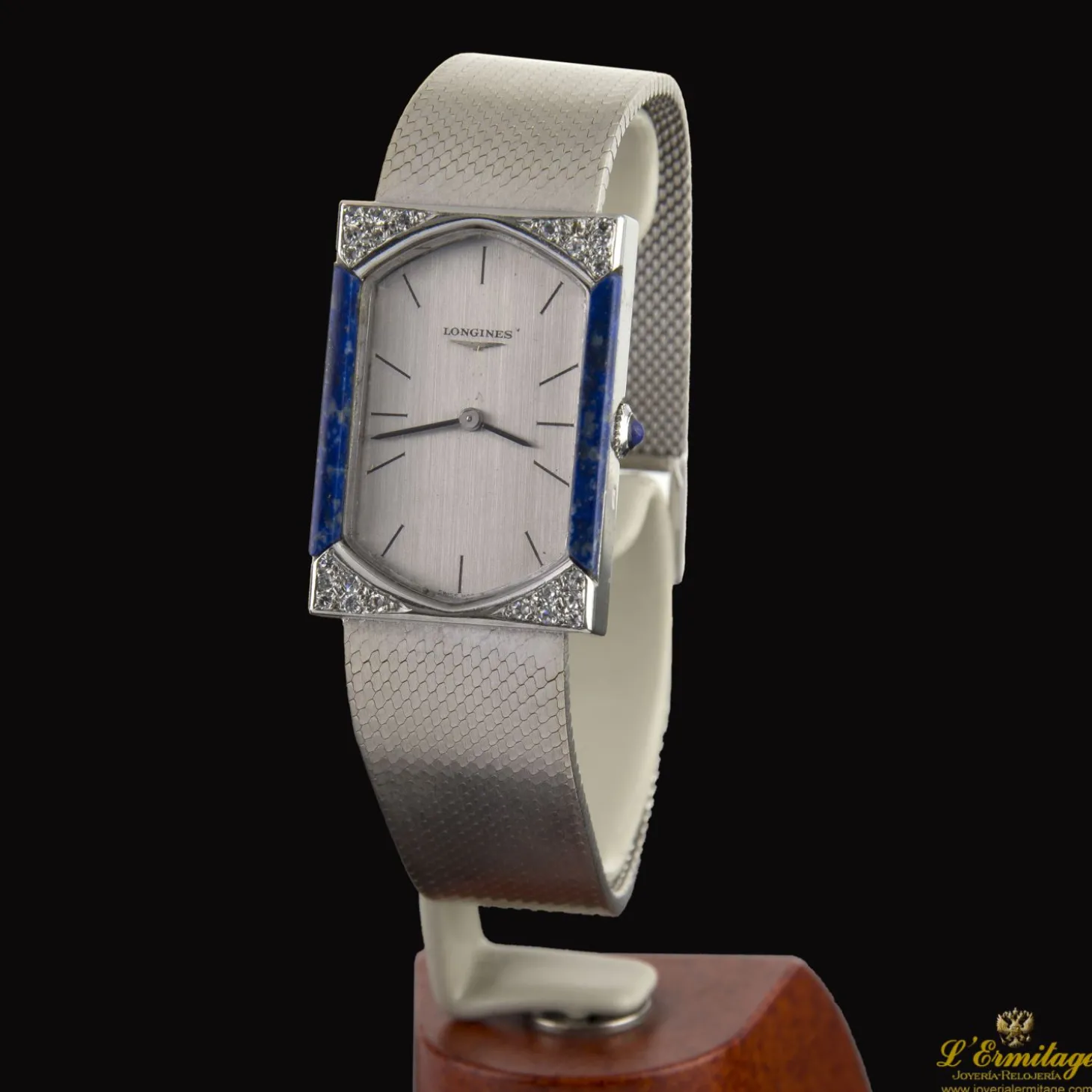 LONGINES Rectangolo diamond lapizlazuli