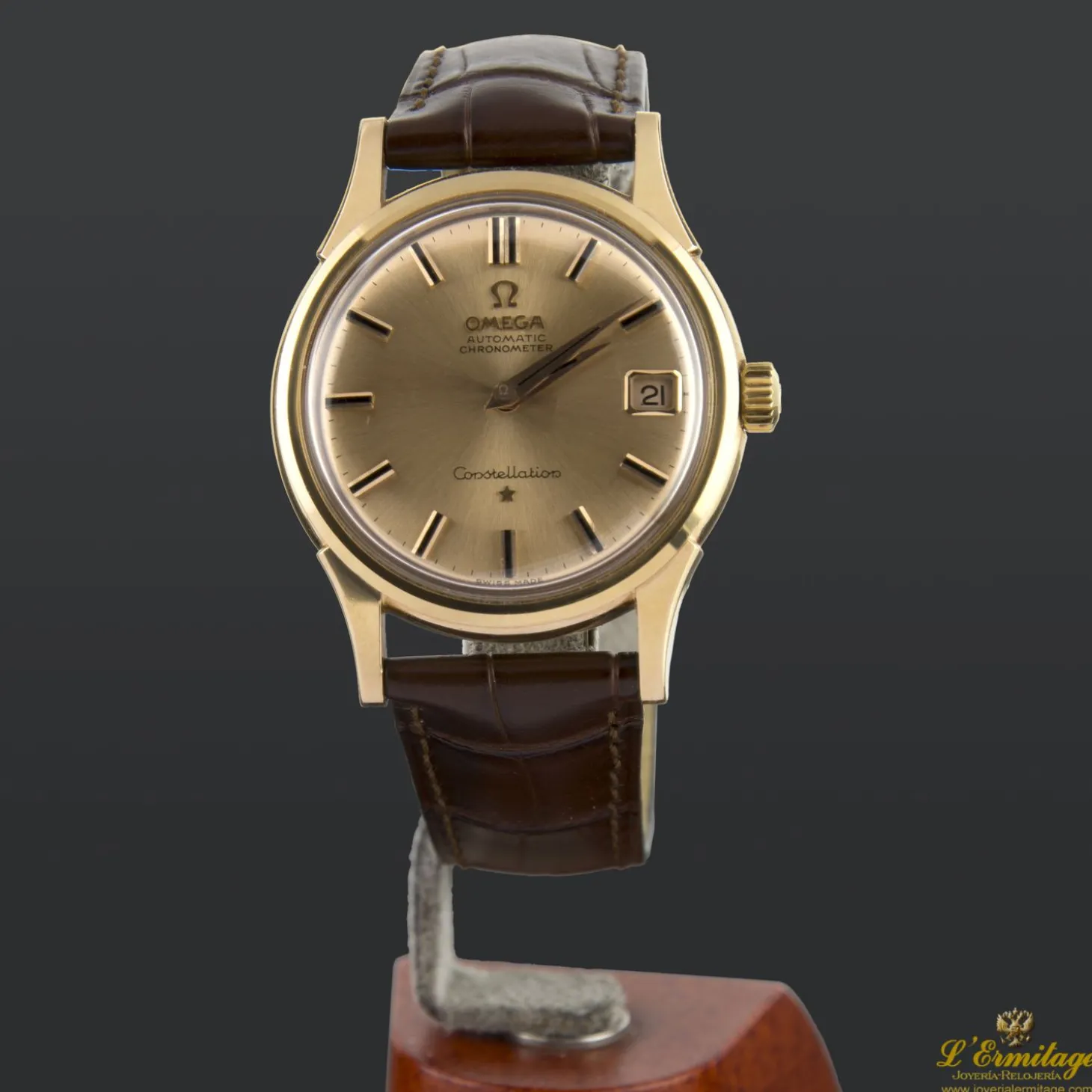 OMEGA Constellation automático oro amarillo caballero 34mm