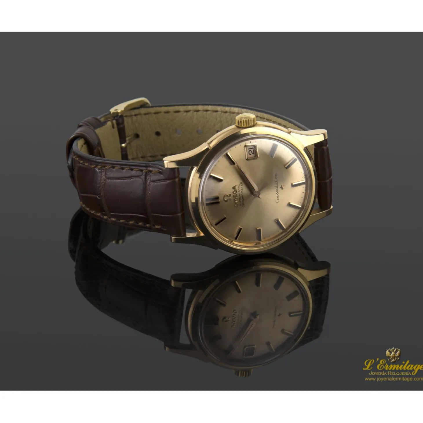OMEGA Constellation automático oro amarillo caballero 34mm