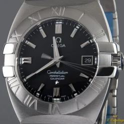 OMEGA Constellation calendario perpetuo acero cuarzo caballero 38mm