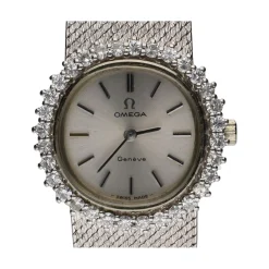 OMEGA Genéve oro blanco con brillantes.