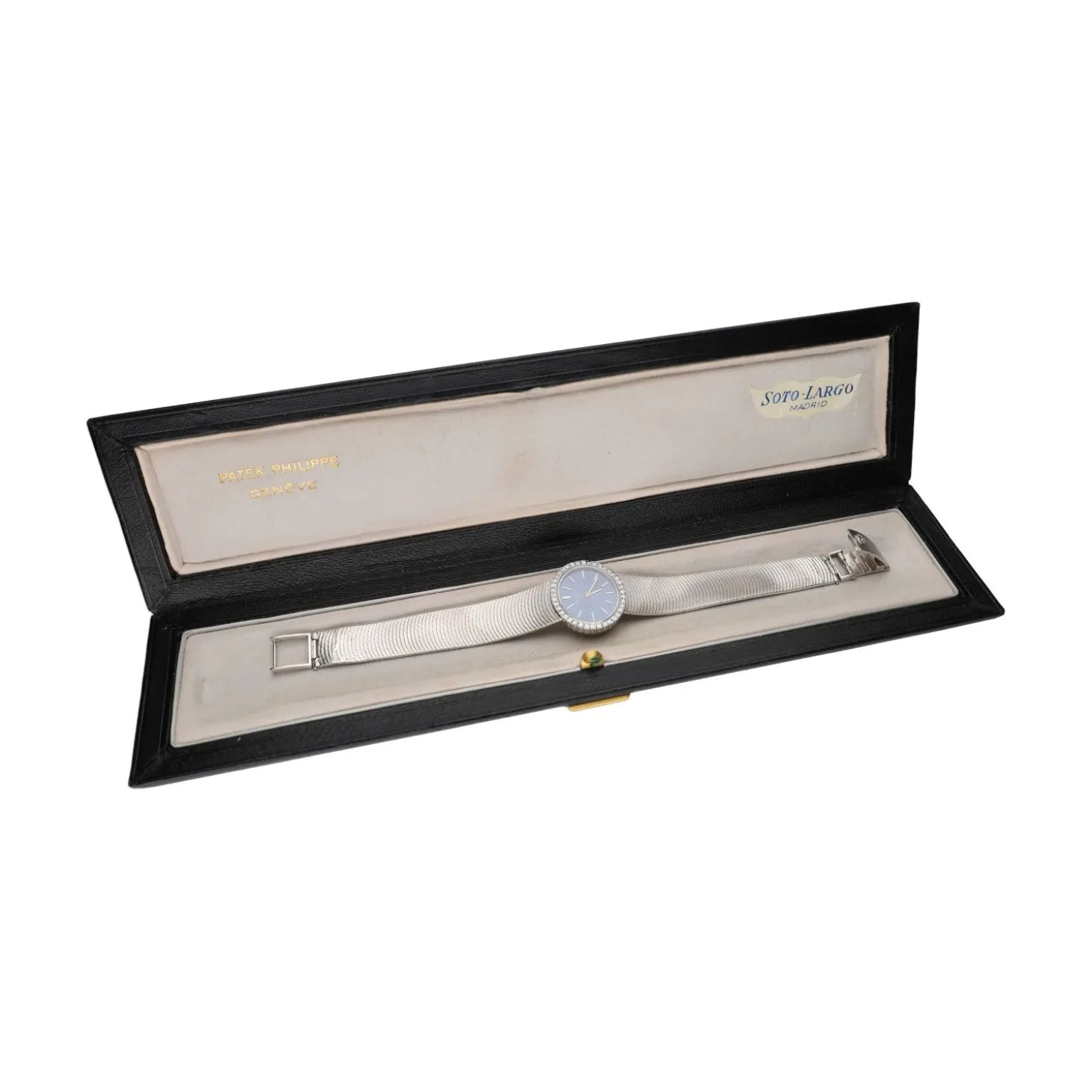 PATEK PHILIPPE Ellipse oro blanco brillantes cuerda manual 24mm.
