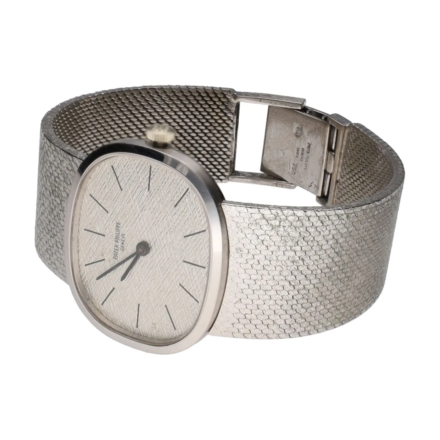 PATEK PHILIPPE Ellipse oro blanco caballero 32mm. Medida pulsera 16,5cm.