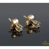 PENDIENTES Dependientes realizados en oro amarillo con brillantes.