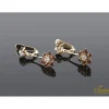 PENDIENTES Pendeintes en oro amarillo con granates y brillantes.