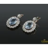 PENDIENTES Pendientes antiguos oro blanco aguamarinas y diamantes
