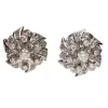 PENDIENTES Pendientes antiguos en oro blanco con diamantes.