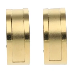 PENDIENTES Pendientes argollas en oro amarillo con cierre omega.