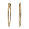 PENDIENTES Pendientes argollas en oro amarillo con brillantes.
