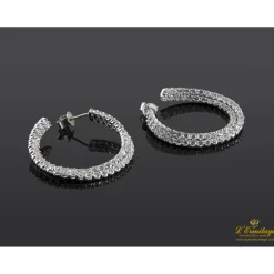 PENDIENTES Pendientes aro oro blanco y diamantes