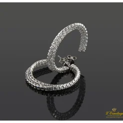PENDIENTES Pendientes aro oro blanco y diamantes