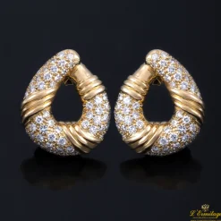 PENDIENTES Pendientes aro oro amarillo y diamantes