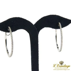 PENDIENTES Pendientes aros oro blanco y diamantes