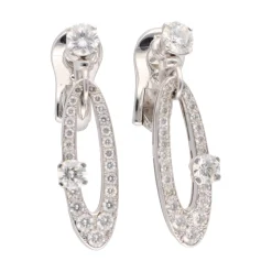 PENDIENTES Pendientes bulgari colección elisa en oro blanco y brillantes.