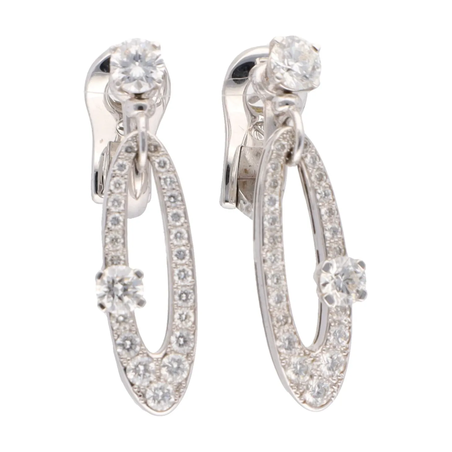 PENDIENTES Pendientes bulgari colección elisa en oro blanco y brillantes.