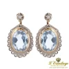PENDIENTES Pendientes colgantes antiguos oro amarillo oro blanco aguamarinas y diamantes