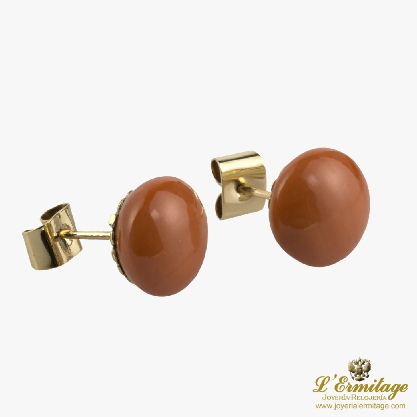 PENDIENTES Pendientes coral oro amarillo