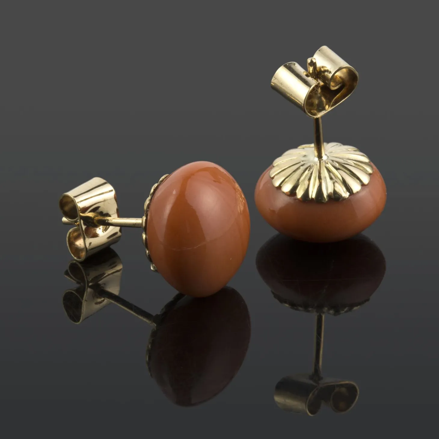 PENDIENTES Pendientes coral oro amarillo