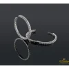 PENDIENTES Pendientes criollas oro blanco y diamantes.