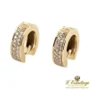 PENDIENTES Pendientes criollas mini oro amarillo y diamantes.